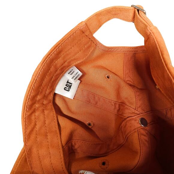 CAT Earth Movers Tractors Machine Haulers Orange Hat Cap Strapback - Picture 3 of 3